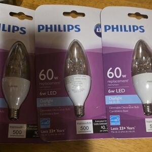 Philips 6W LED Or 60watt Daylight Dimable Bulb